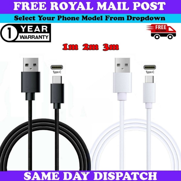 Picture of Phone Charging Cable Type C 1M 2M 3M For Samsung Galaxy S8 S9 S10.