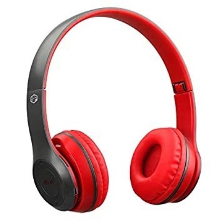 Picture of SH22 Folding Bluetooth V4.0 Wireless Headset Stereo Over Gaming Earphones | Black & Red