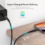 Picture of Ven Dens 20W SuperFast Charging USB-C to Lightning Cable | Black (VD-0317)