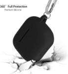Picture of Soft Silicone Skin Case Cover Shock-Absorbing Protective Case For AirPods 3rd Generation With Carabiner, Front LED Visible