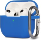 Picture of Soft Silicone Skin Case Cover Shock-Absorbing Protective Case For AirPods 3rd Generation With Carabiner, Front LED Visible