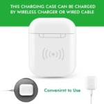 Picture of Wireless Charging Case Compatible with Air Pod 1st & 2nd Generation, Magsafe Charging Case Replacement with Sync Button Bluetooth Pairing "5" Times Full Charge