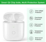 Picture of Wireless Charging Case Compatible with Air Pod 1st & 2nd Generation, Magsafe Charging Case Replacement with Sync Button Bluetooth Pairing "5" Times Full Charge