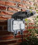 Picture of  Double Weatherproof Socket Switched IP66 WP22 BG - 13A-2Gang