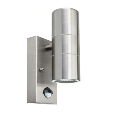 Picture of PIR Stainless Steel Up and Down Outdoor Wall Light | Movement Sensor IP44