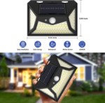 Picture of Solar Lights Outdoor,Upgraded Wireless Solar Lights Outdoor Garden, Solar Powered Lights Waterproof with 3 Intelligent Modes for Outside