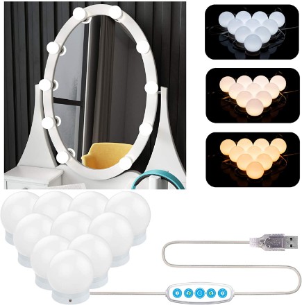 Picture of Vanity Mirror Lights Kit, Hollywood Style LED Makeup Light with Switch and 10 Dimmable Bulbs