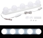 Picture of LED Vanity Mirror Lights Dimmable - Light for Make up Bath Mirror Lamps 3 Color - 5 Bulbs 7.55ft Long USB Cable