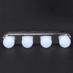 Picture of Mirror Lights with 4 Led Bulbs Battery Powered Led Makeup Lights for Bathroom Dressing Table