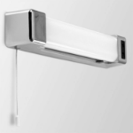 Picture of LED 6W Bathroom Shaver Socket Mirror Wall Light Pull Cord Chrome/White Finish 