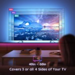 Picture of TV LED Backlight with App Control, RGB LED Strip Light, USB Powered, Adjustable Lighting Kit for TV, Computer, Monitor 