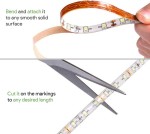 Picture of 5M Waterproof LED Strip Light, Daylight White 6000K, IP65, 1200lm Bright LED Tape Lights for Home, Kitchen, Rooms 