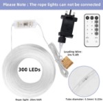 Picture of 300 LED Rope Lights -20M Multicoloured Sensory Fairy String Lights with 8 Modes Remote Control Timer String Lights