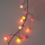 Picture of LED Cluster Lights. Christmas Garland Fairy Lights. Red, Orange and Yellow (120 LED Berry Sun set)