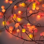 Picture of LED Cluster Lights. Christmas Garland Fairy Lights. Red, Orange and Yellow (120 LED Berry Sun set)