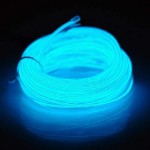 Picture of El Wire 3V Neon Lights Portable Battery Powered Wire Pack Flexible Glowing Strobing Electroluminescence for Xmas Party Decoration