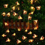 Picture of [30 LED] Solar Garden Lights | Honey Bee Fairy String Lights, 5M/16Ft 8 Mode Waterproof Outdoor/Indoor Garden Lighting | Warm White