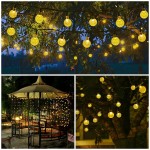 Picture of Solar Lights Outdoor Garden | 36ft Solar Fairy Lights Outdoor | 60 LED Crystal Ball | Waterproof