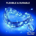 Picture of Solar String Lights Outdoor |  2×120LED Garden Solar Lights Waterproof Solar Fairy Lights 40Ft 8 Modes Decoration Lighting | Pack Of 2 | Blue