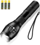 Picture of LED Torch 2000 Lumens, Zoomable Torches Led Super Bright Flashlight, Powerful Torches Battery Powered Water 3 x AAA Batteries Included