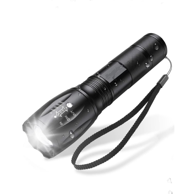 Picture of LED Torch 2000 Lumens, Zoomable Torches Led Super Bright Flashlight, Powerful Modes Mini Tactical Torch for Camping Outdoors