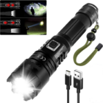 Picture of Torches LED Super Bright, 12000 Lumens Rechargeable LED Torch, USB Tactical Flashlight Emergency (with 5000mAh Battery)