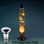Picture of 25W Lava Lamp Bulbs 240V | Small Edison Screw SES Reflector Spot Lava Lamp Bulbs Dimmable | Warm White 2600K Energy Saving R39 Spotlight Halogen Bulbs | Silver Base | Pack of 2