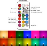 Picture of GU10 LED Light Bulbs Color Changing 12 Colors 5W Dimmable Warm White 2700K RGB LED Spot Light Bulb with Remote Control | 40 Watt Equivalent (Pack of 4)