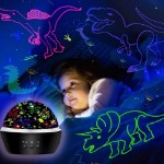 Picture of Dinosaur Night Light Projector, 360 Rotating Dinosaur Lamp with 8 Colorful Light Modes for Kids, Bedroom Decor Dinosaur Gifts